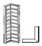Щит угловой наружный Н=0,6м 0,5х0,5х0,6м