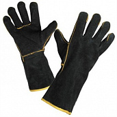 Краги спилковые пятипалые с подкладкой Люкс