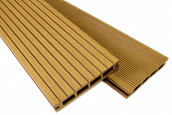Террасная доска из древесно-полимерного композита Пшеничный (Глянец)